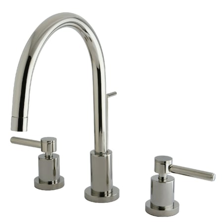 Kingston Brass KS8926DL 8" Widespread Bathroom Faucet, Polished Nickel KS8926DL